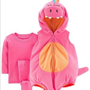 Carters Pink Dinosaur Costume 24 months